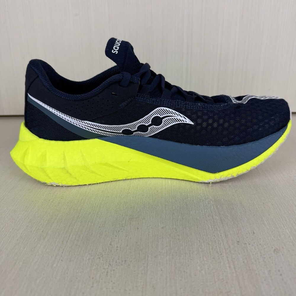 Saucony Endorphin Speed 4 Pro Mens 8 Navy/Citron Running Low Top Lace - Picture 7 of 11